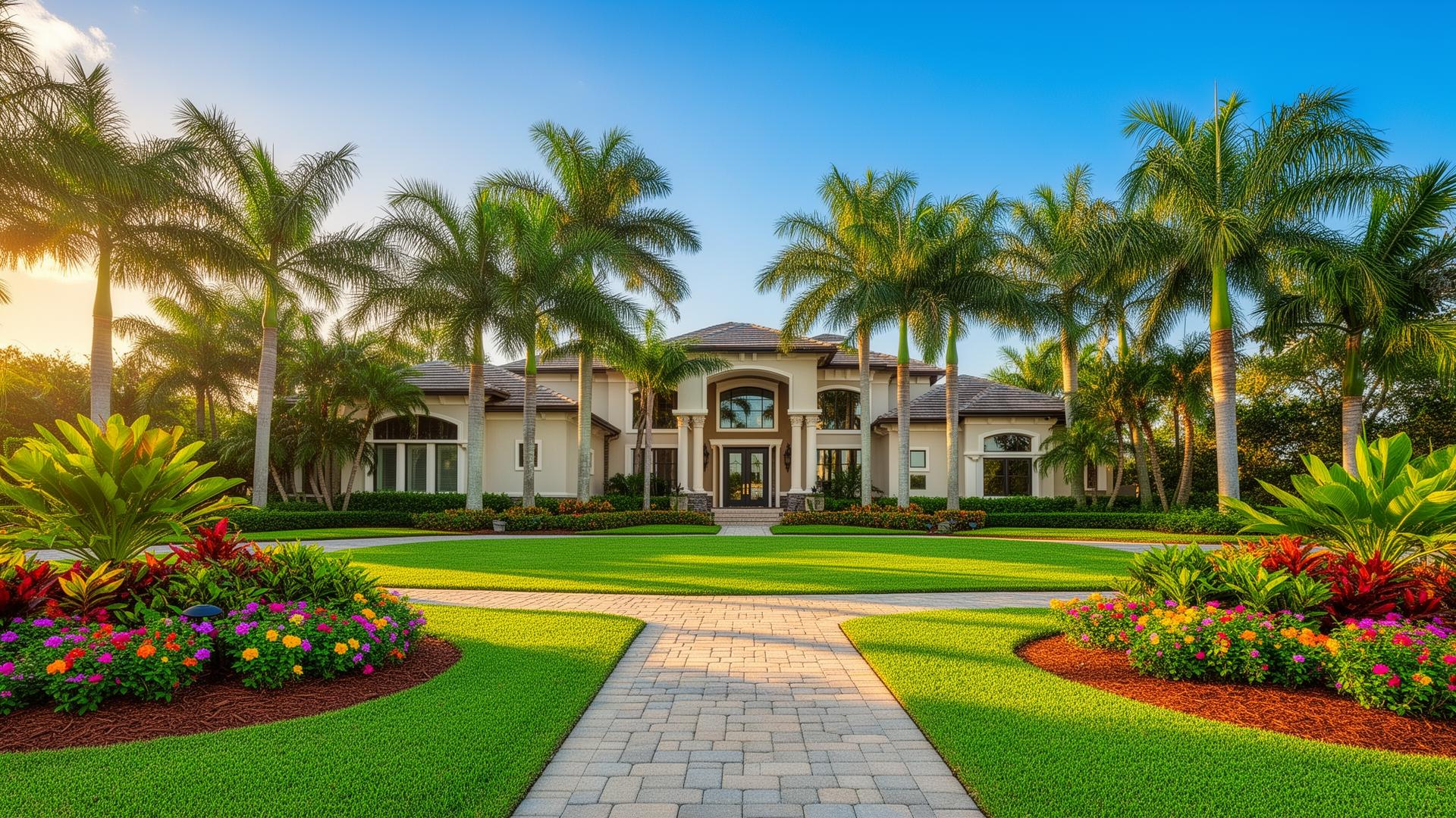 Same Florida yard transformed by Evergreen